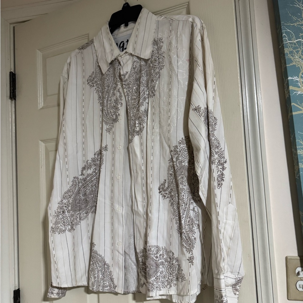 191 Unlimited Cream and Brown Patterned Shirt Jacket